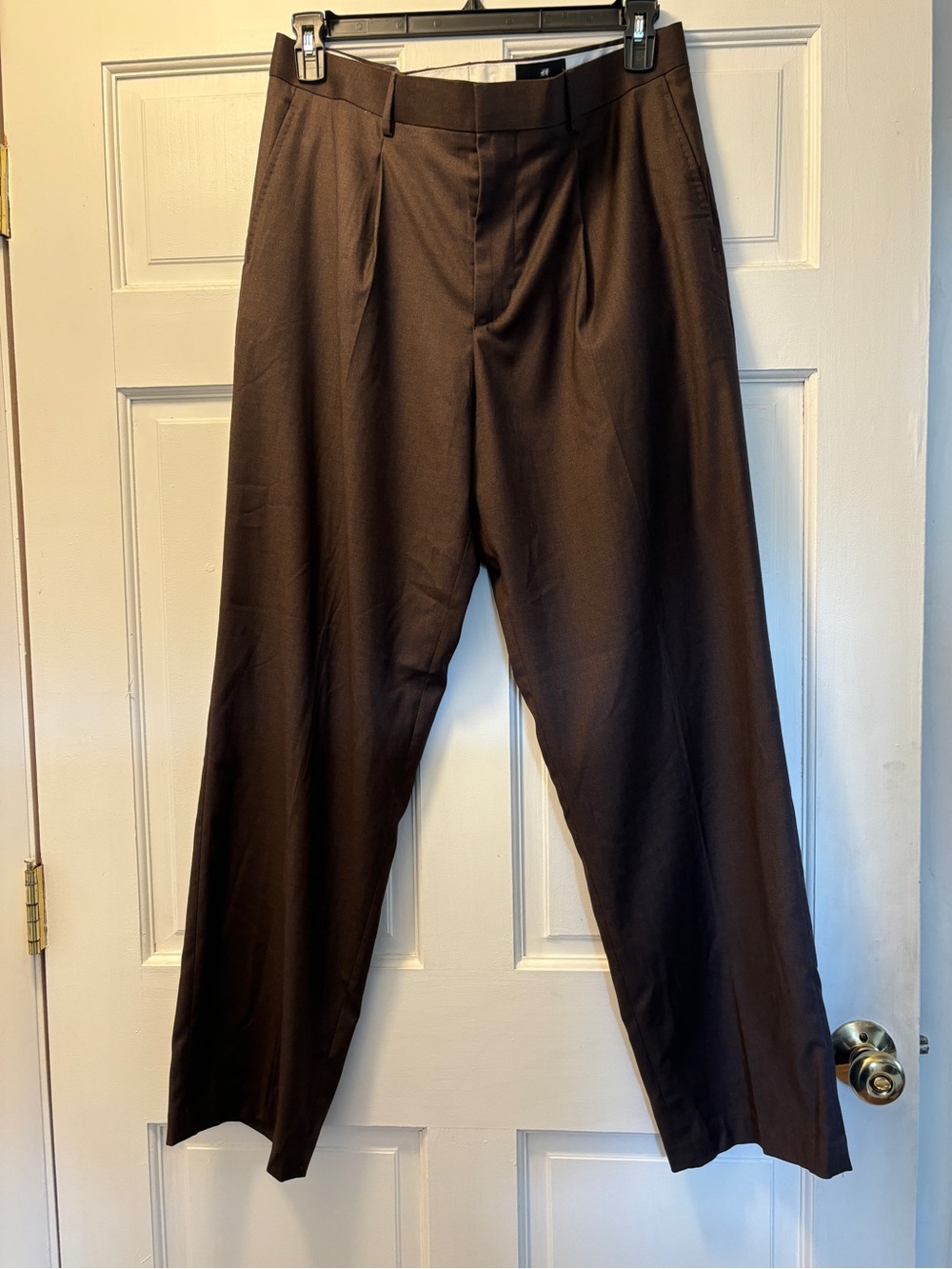 H&M Men's Dark Brown Dress Pants - Classic Straight